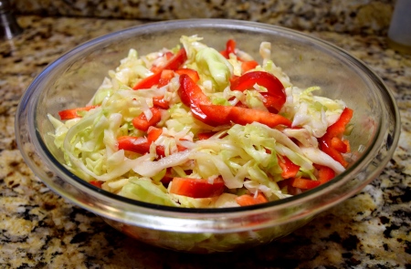 Sofr-as-lettuce salad made with cabbage